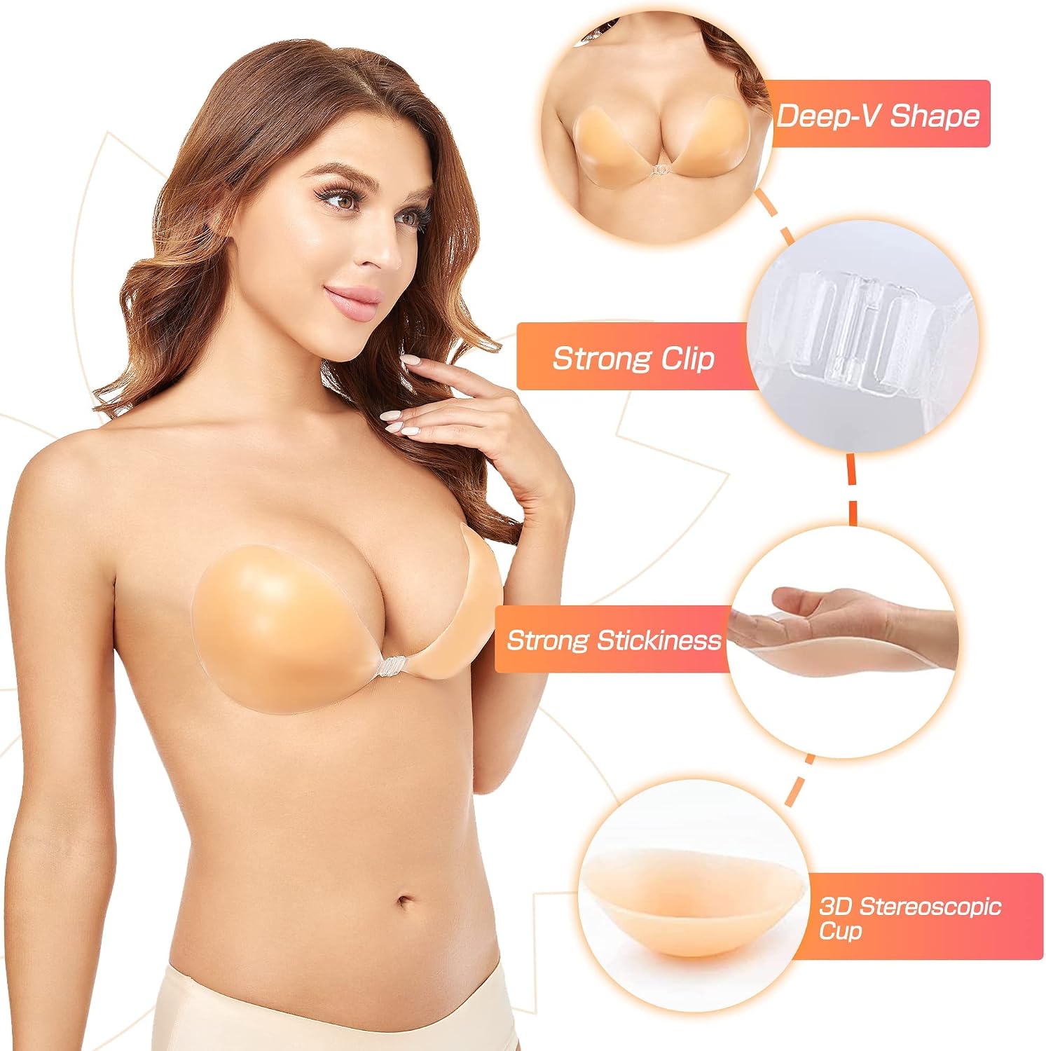 Soutien-gorge push-up sans arm - Backless Bra Sticky avis et prix